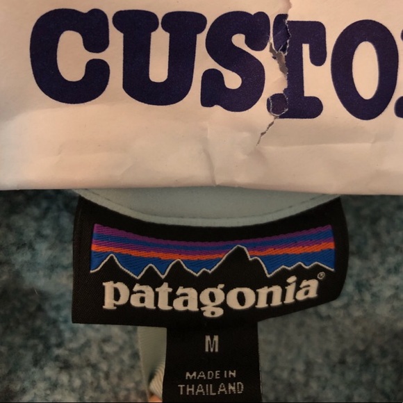 blue patagonia quarter zip
